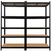 Schwerlastregal 2erSet schwarz B/H/T: ca. 200x200x60 cm Schwerlaststeckregal 200x200x60cm S - schwarz (200,00/200,00/60,00cm)