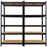 Schwerlastregal 2erSet schwarz B/H/T: ca. 200x200x60 cm Schwerlaststeckregal 200x200x60cm S - schwarz (200,00/200,00/60,00cm)