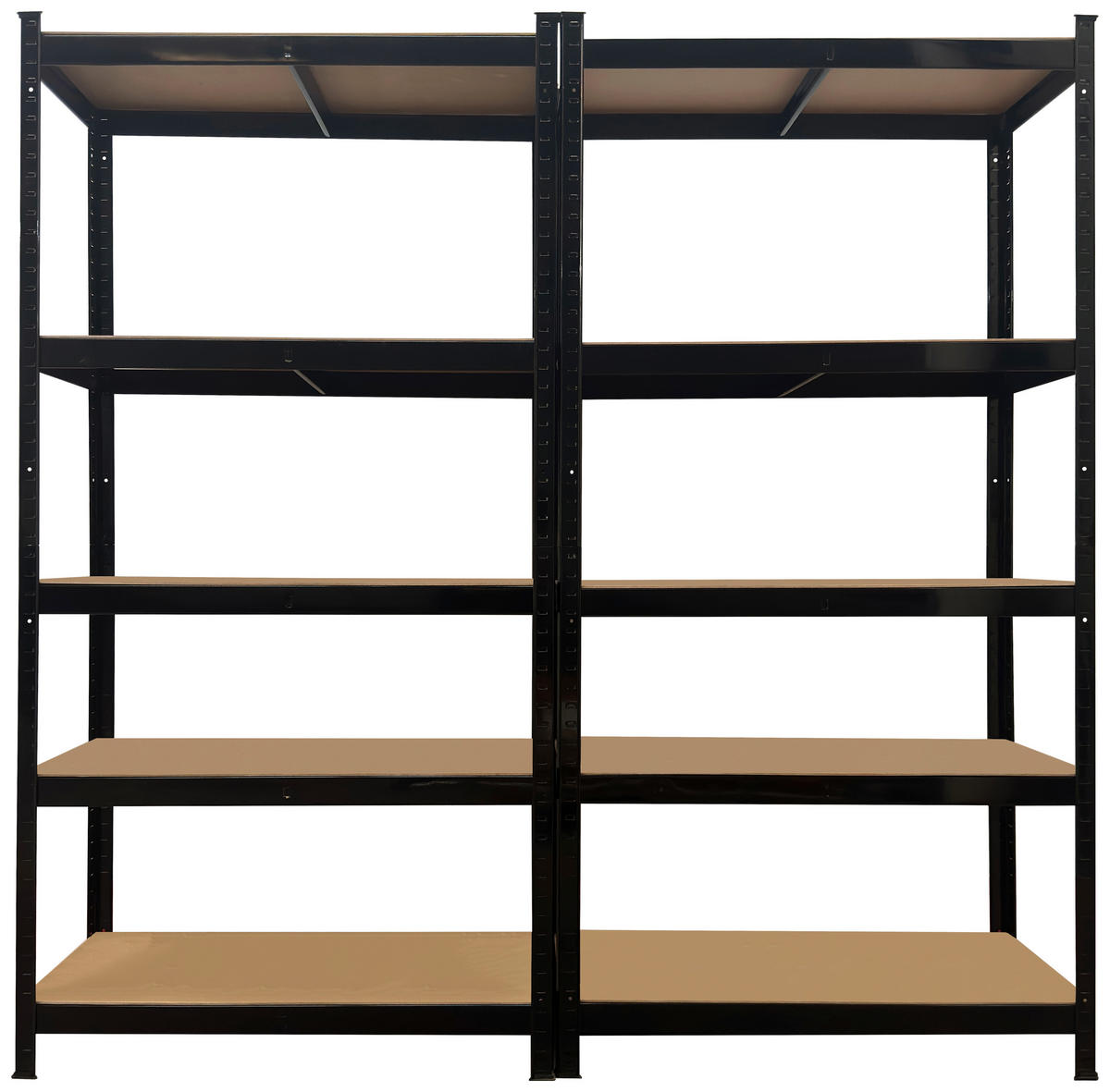 Schwerlastregal 2erSet schwarz B/H/T: ca. 200x200x60 cm Schwerlaststeckregal 200x200x60cm S - schwarz (200,00/200,00/60,00cm)