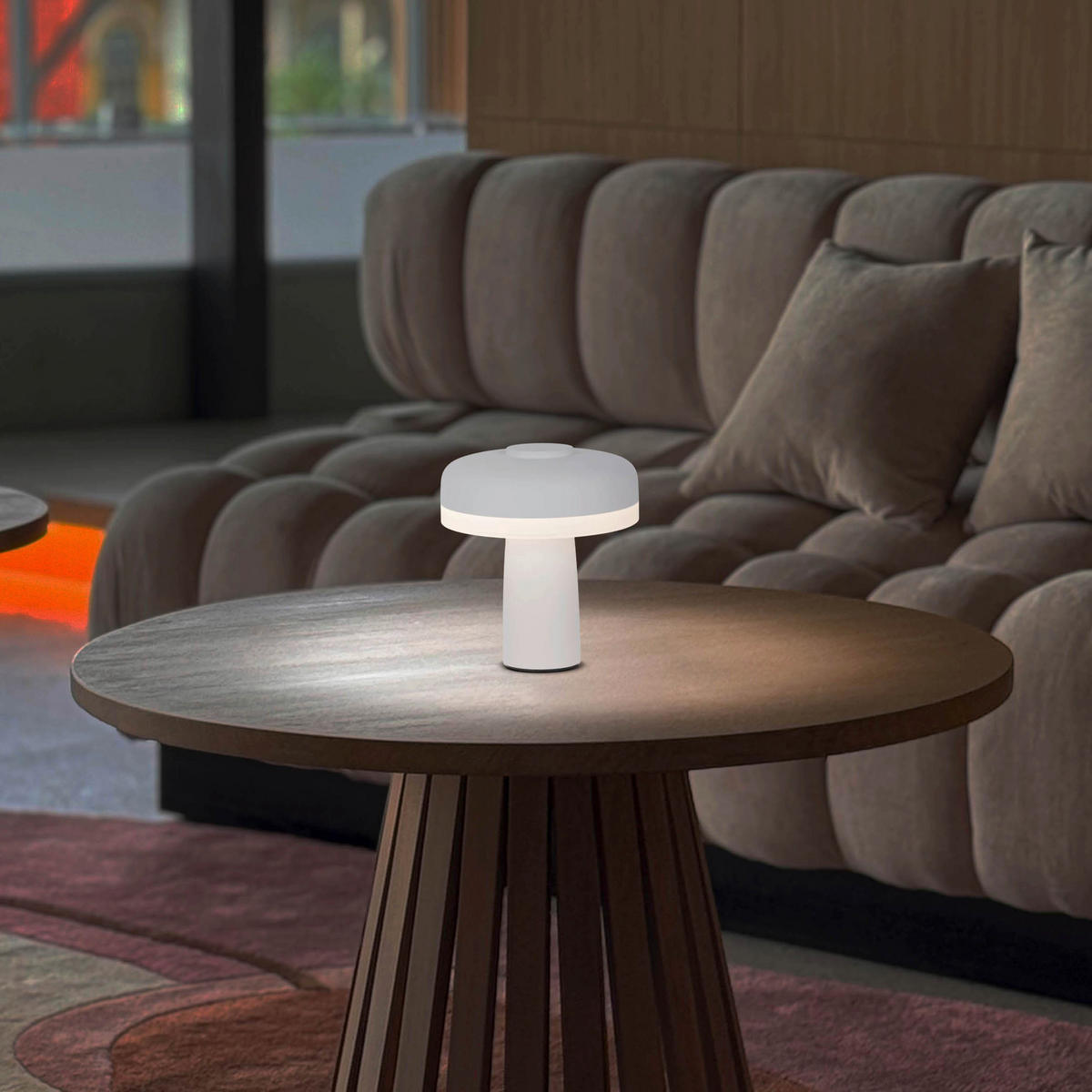 Näve Leuchten LED-Tischleuchte weiß Kunststoff Metall B/H/T/D: ca. 15x16,5x15x15 cm PILU - weiß (15,00/16,50/15,00cm) - Näve Leuchten