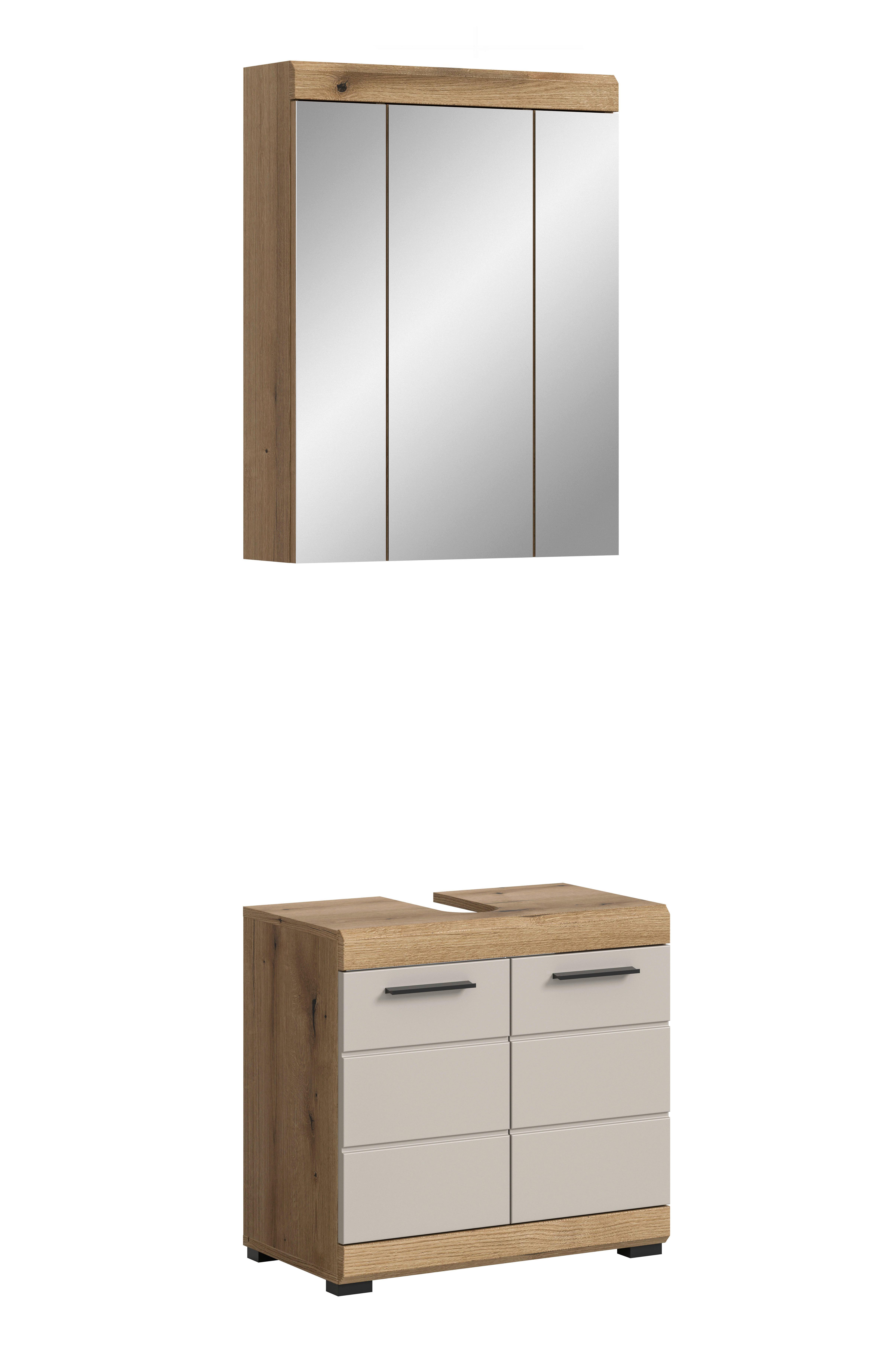 Badezimmer-Set Scout Evoke Oak Nachbildung Kaschmirgrau Nachbildung B/H/T: ca. 60x191x34 cm Scout - Kaschmirgrau (60,00/191,00/34,00cm) - xonox.home