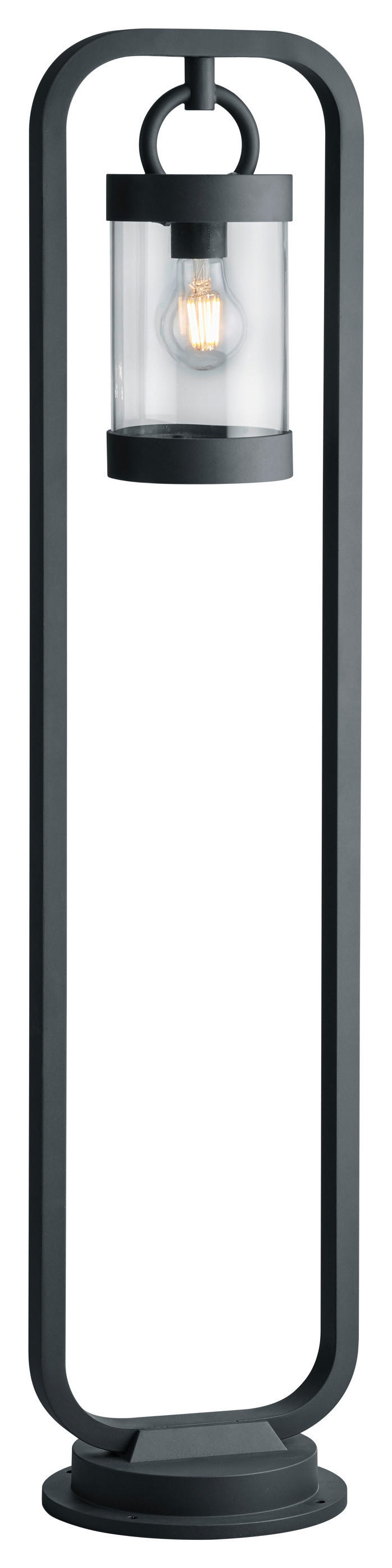 Außenleuchte 404160142 anthrazit klar Aluguss Glas B/H/T: ca. 23x100x21 cm Wegeleuchte_Sambesi - klar/anthrazit (23,00/100,00/21,00cm) - Trio