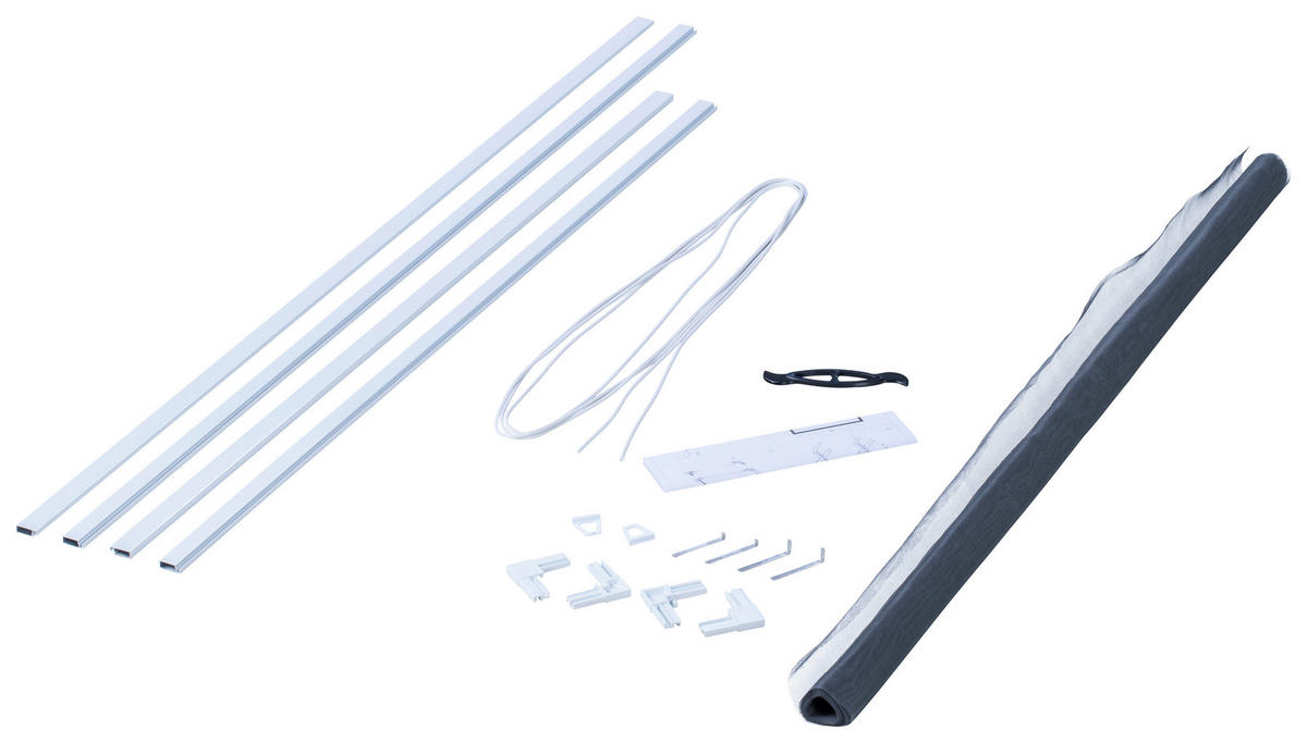 Fliegengitter weiß B/L: ca. 130x150 cm Fliegengitter-Spannrahmen - weiß (130,00/150,00cm)