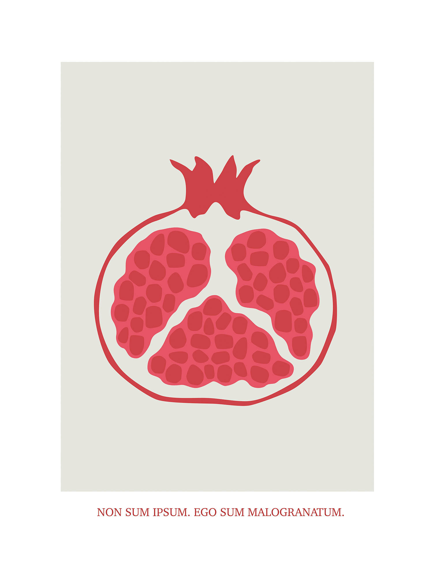 Komar Poster Cultivated Pomegranate Spruch B/L: ca. 30x40 cm günstig online kaufen