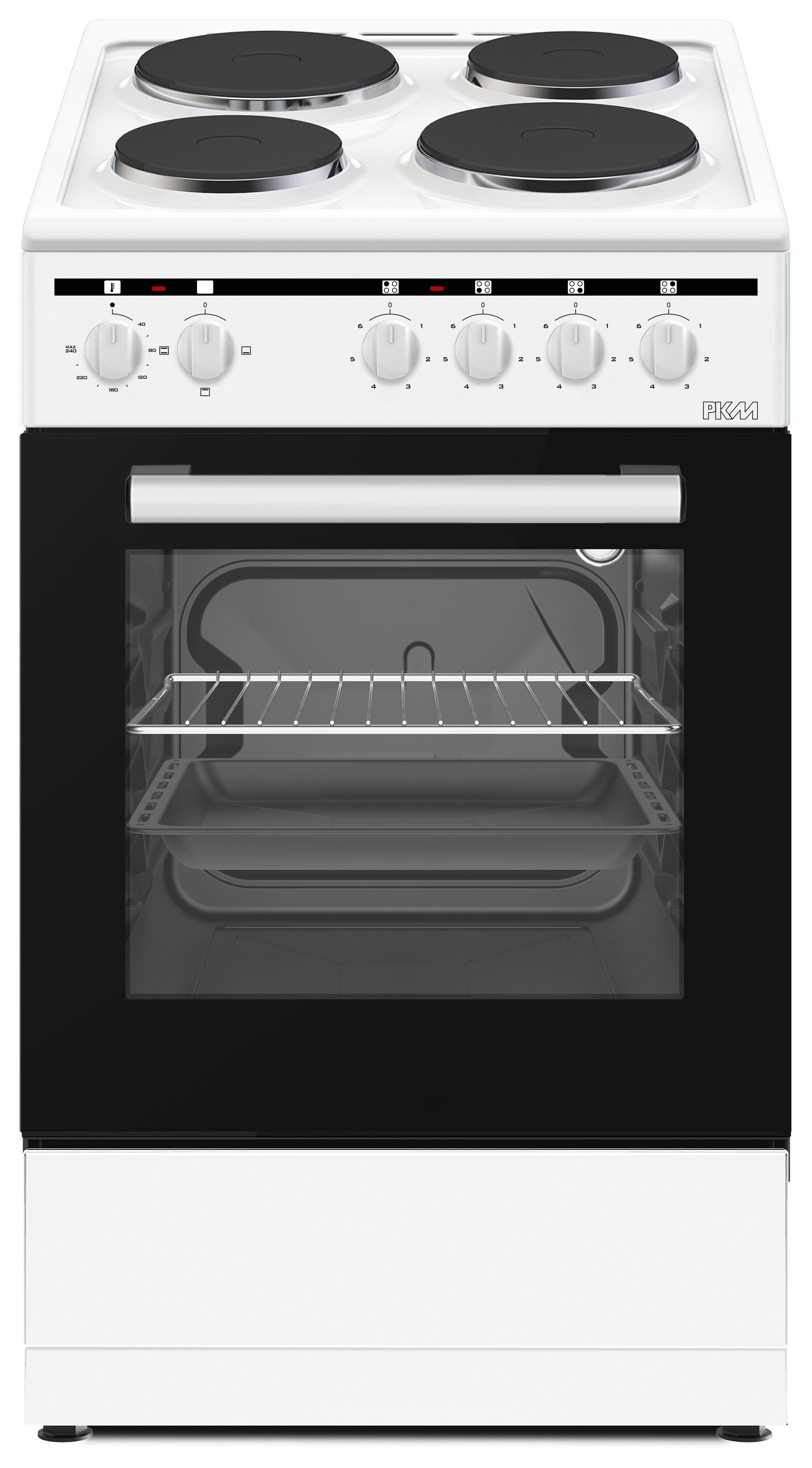 PKM Stand-Elektroherd EH4-50KPQ weiß B/H/T/L: ca. 49,8x86x61x61 cm