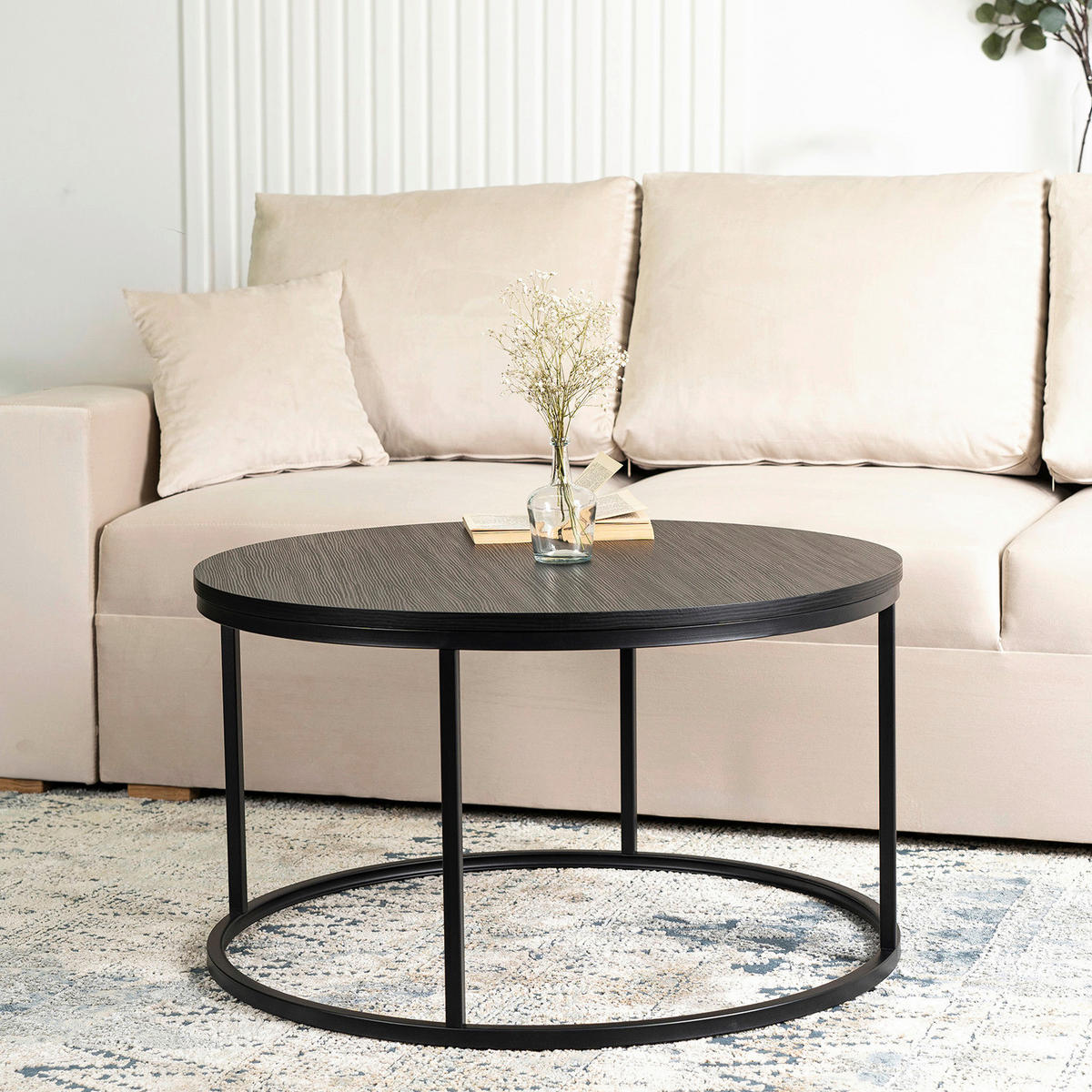 Couchtisch AMON schwarz B/H/T: ca. 53x46x53 cm AMON - schwarz (53,00/46,00/53,00cm) - WIPMEB