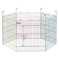PawHut Welpenauslauf bunt Metall B/H/L: ca. 120x60x120 cm Welpenauslauf - bunt (120,00/120,00/60,00cm) - PawHut