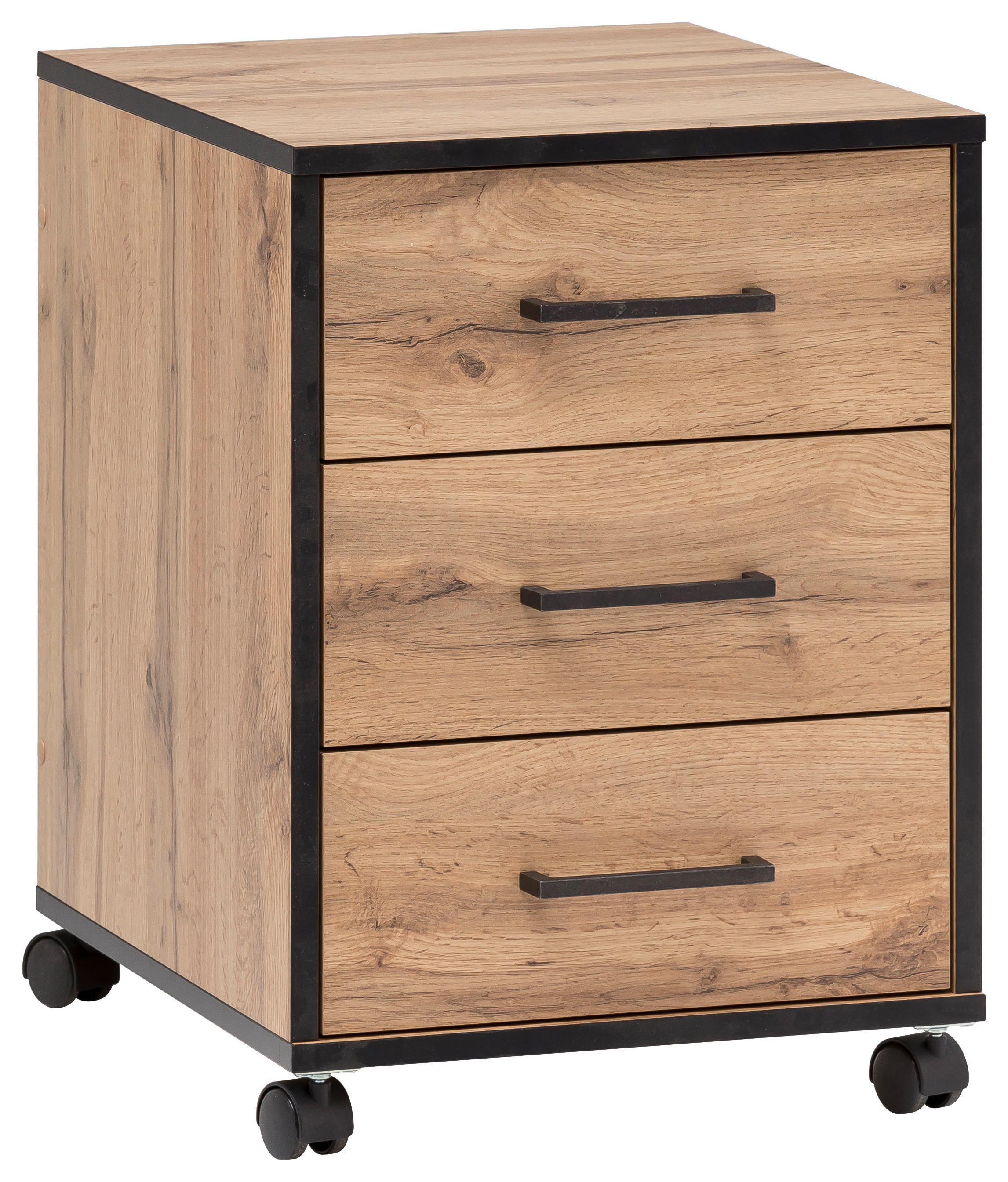 Rollcontainer Serie 2000 Eiche Landhaus Nachbildung B/H/T: ca. 40,1x57x50 cm Serie 2000 - Eiche (40,10/57,00/50,00cm) - Möbelpartner