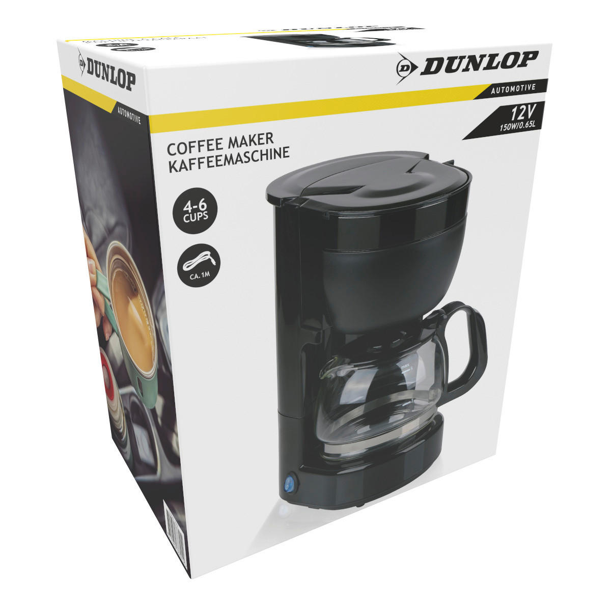Dunlop Kaffeemaschine schwarz Polypropylen B/H/L: ca. 17,5x25,3x19 cm Kaffeemaschine - schwarz (19,00/17,50/25,30cm) - Dunlop
