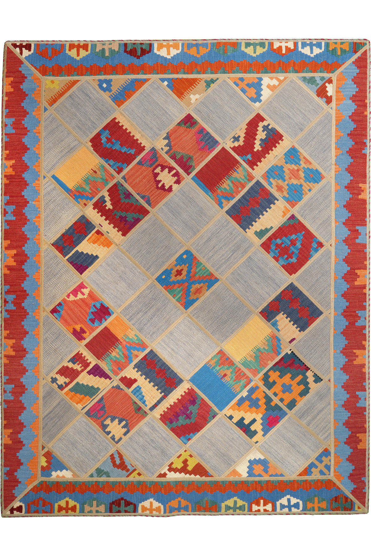 PersaTepp Teppich Kelim Tekkehdouz bunt B/H/L: ca. 150x1x200 cm Kelim Tekkehdouz - bunt (200,00/150,00/1,00cm) - PersaTepp