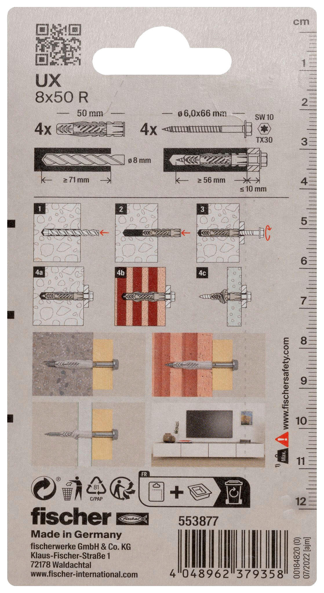 fischer Montage- Set Montageset_TV-Halterung_fischer - fischer