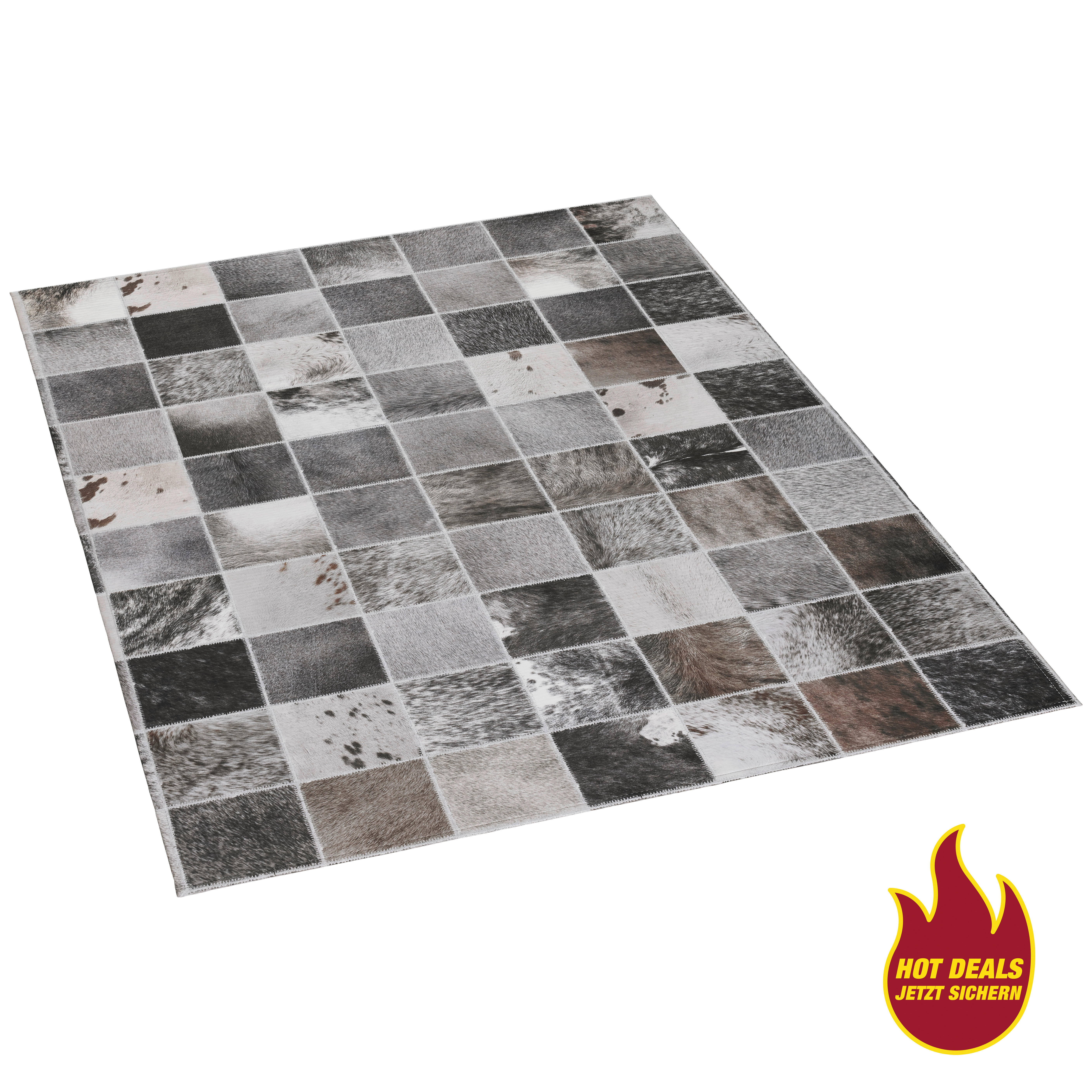 Fellimitat Maverick grau B/L: ca. 120x170 cm