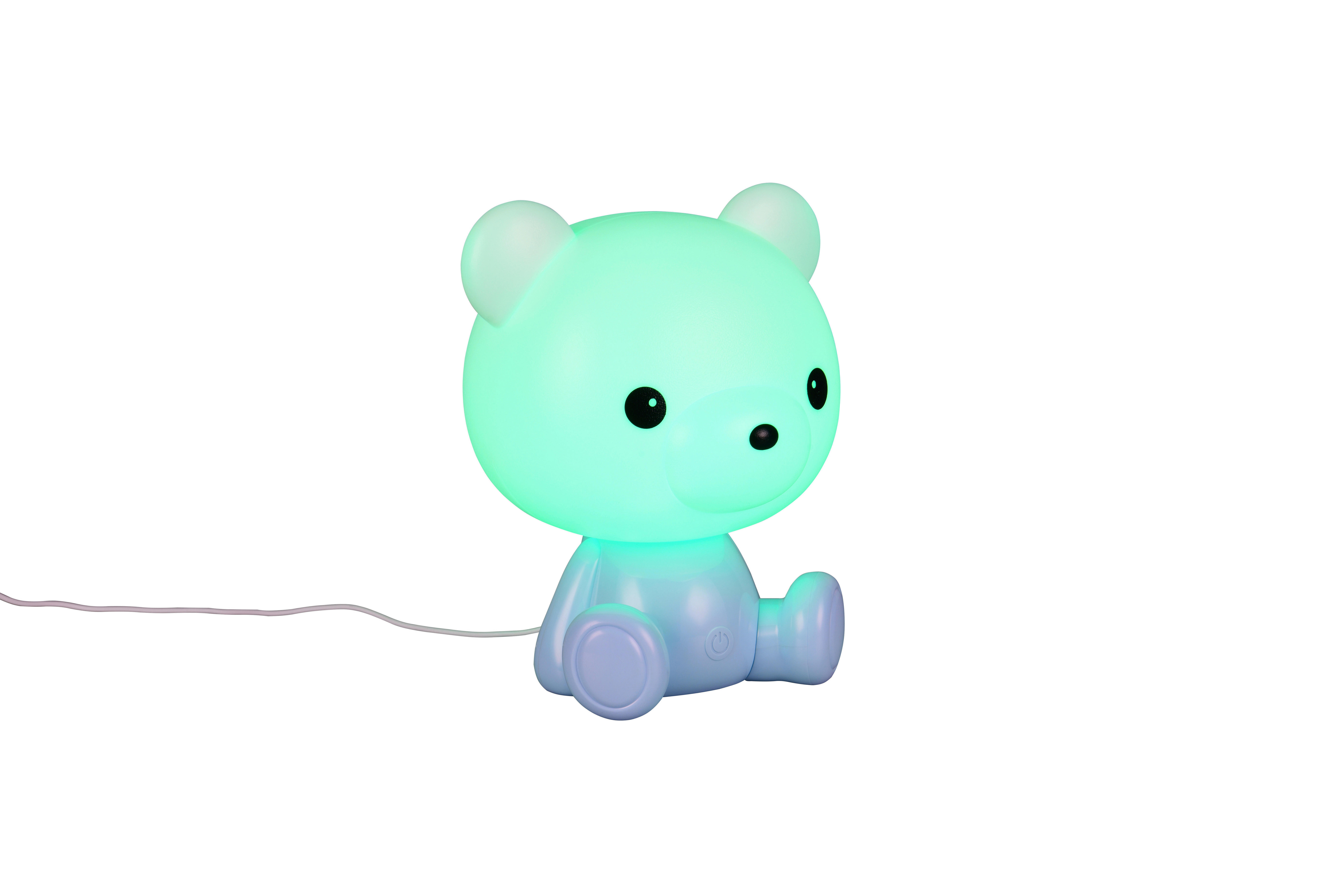 Reality LED Tischleuchte CUTIE blau Kunststoff B/H/T: ca. 21x25,5x19 cm 1 Brennstellen Cutie - blau (21,00/25,50/19,00cm) - Reality