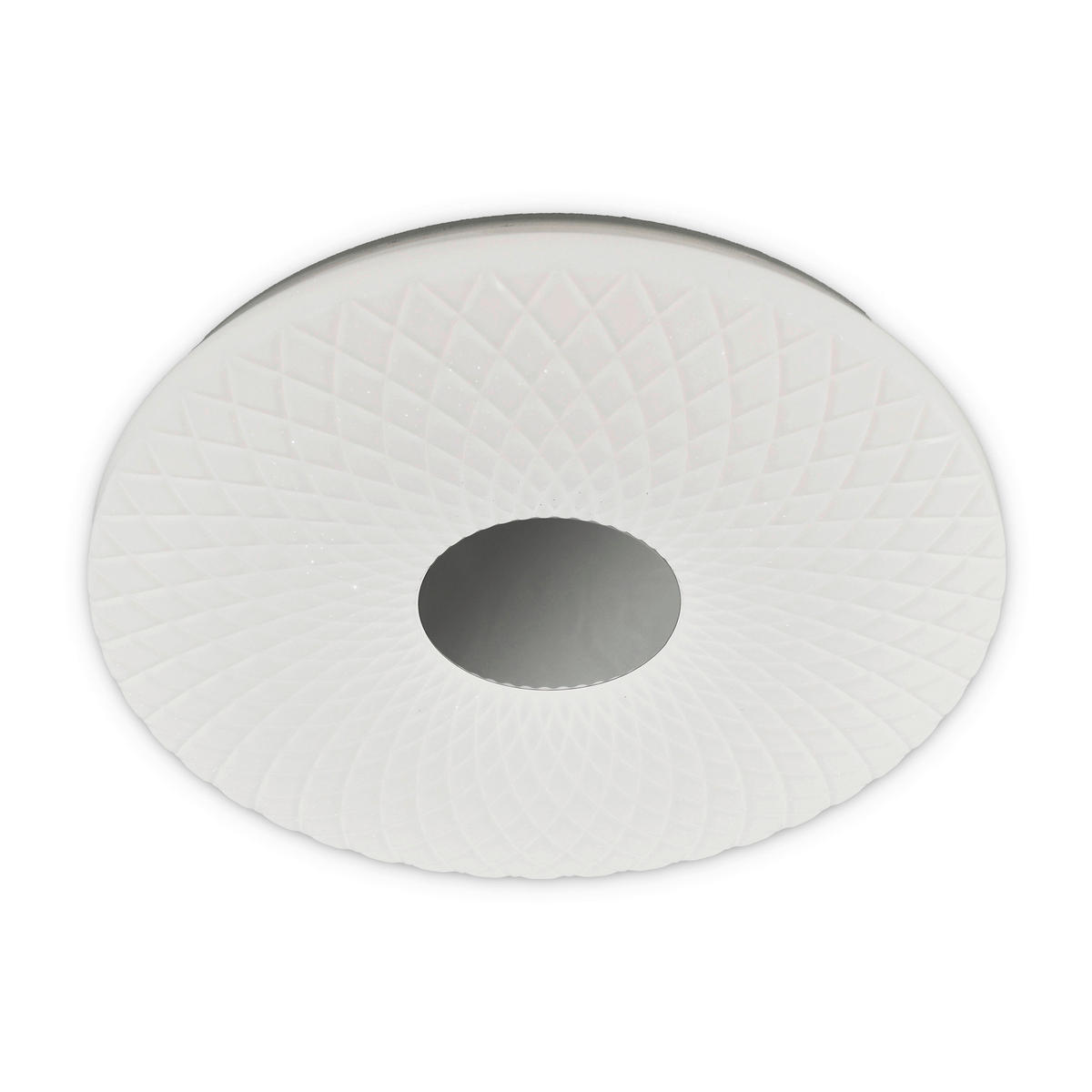 Näve Leuchten Deckenleuchte 1297726 weiß Metall Kunststoff B/H/T: ca. 43x8x43 cm null 1 Brennstellen Porto - weiß (43,00/8,00/43,00cm) - Näve Leuchten