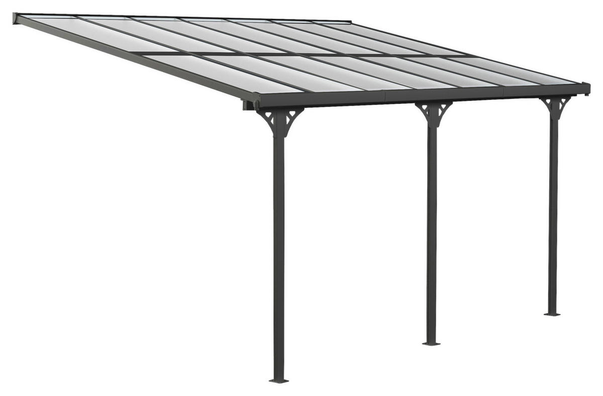 Westmann Terrassenüberdachung Bruce grau Aluminium B/H/T: ca. 434x269x300 cm Bruce - grau (434,00/269,00/300,00cm) - Westmann
