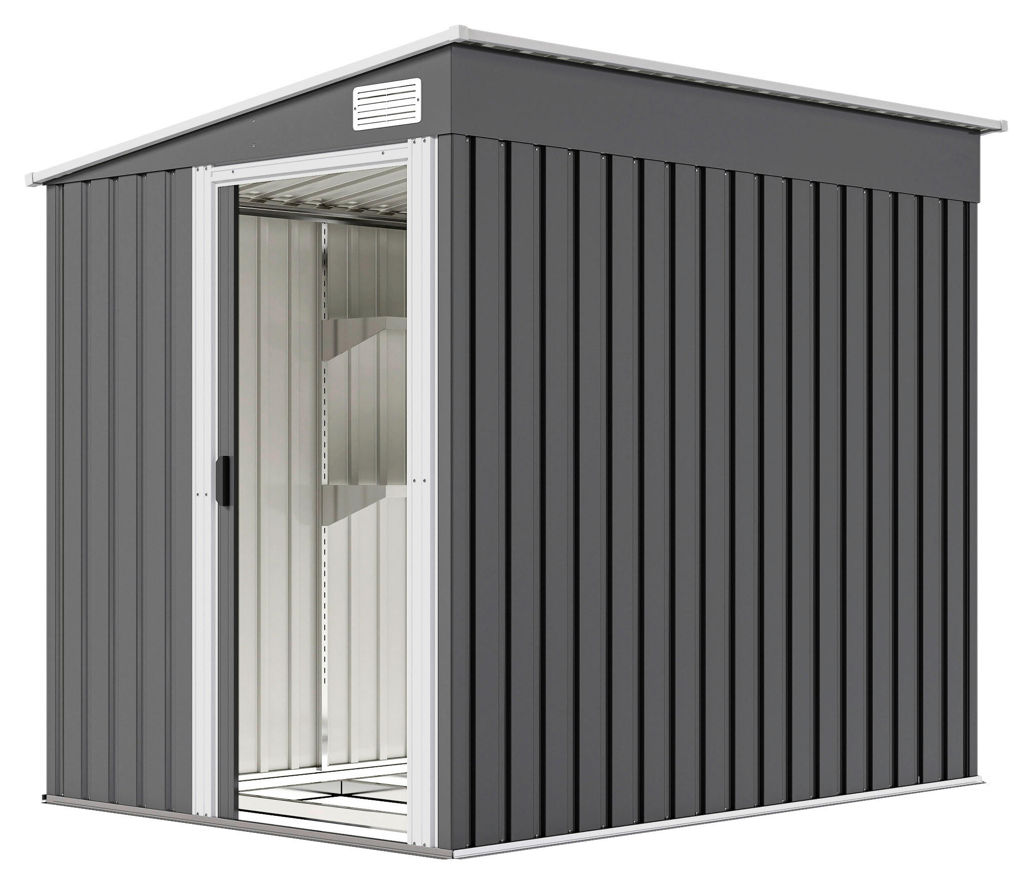 Outsunny Gerätehaus dunkelgrau B/H/L: ca. 154x181x206,5 cm Gerätehaus - dunkelgrau (206,50/154,00/181,00cm) - Outsunny