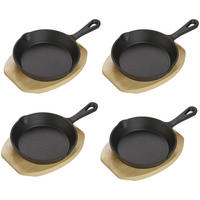 ECHTWERK Servierpfanne schwarz Eisen B/H/L: ca. 15,8x4,7x25,4 cm Servierpfanne_4tlg. - schwarz (25,40/15,80/4,70cm) - ECHTWERK