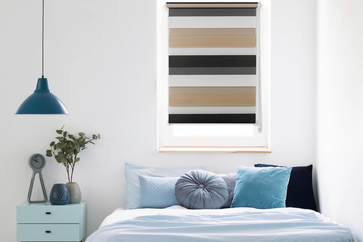 Doppelrollo Just-Triple Cappuccino B/L: ca. 90x160 cm Just-Triple - mokka/Cappuccino (90,00/160,00cm)