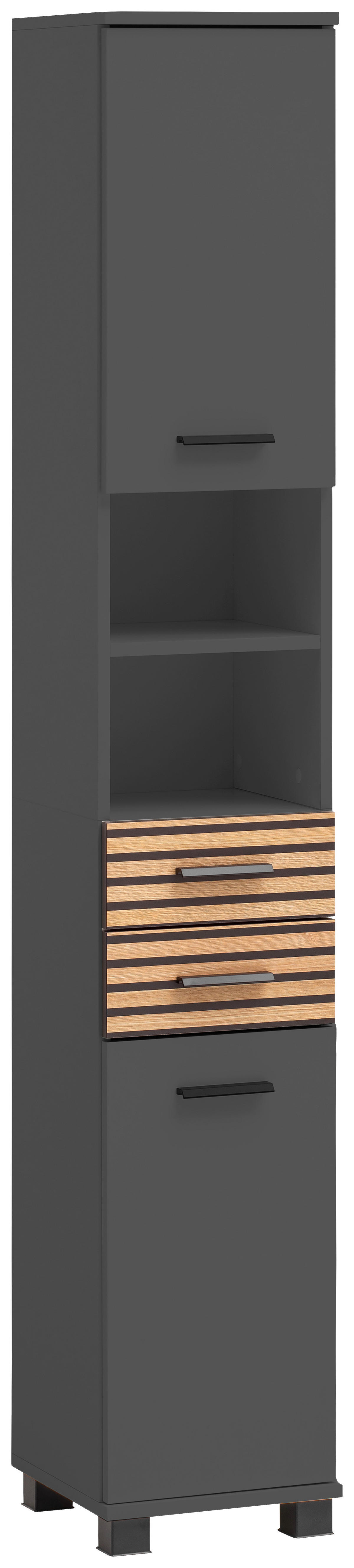 Hochschrank Katta anthrazit B/H/T: ca. 30,3x180,9x32,6 cm Katta - anthrazit (30,30/180,90/32,60cm) - Schildmeyer