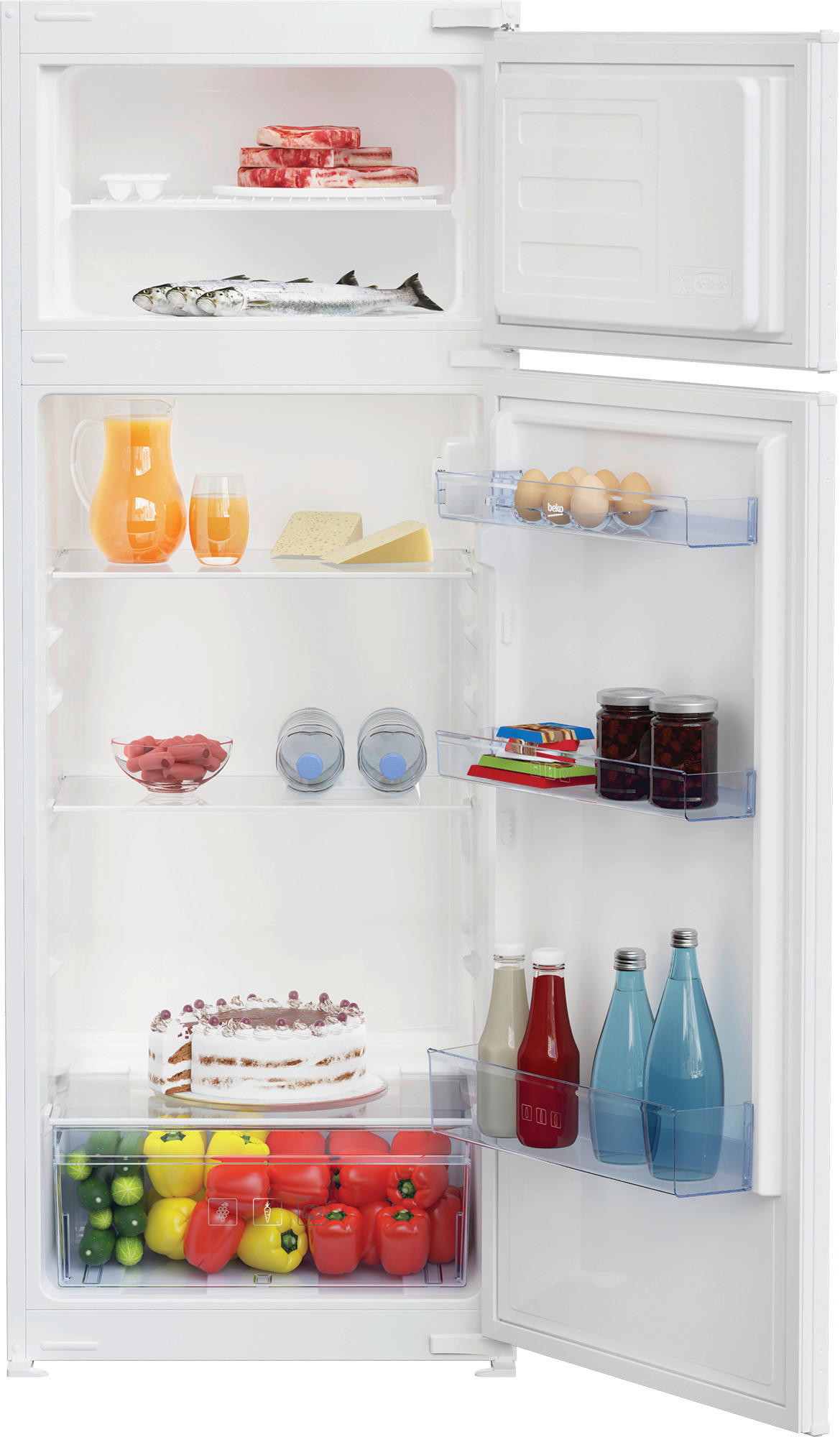 beko Einbaukühl-/Gefrierkombination BDSA180K3SN B/H/T: ca. 54x122,2x54,5 cm BDSA180K3SN - (54,00/122,20/54,50cm) - Beko