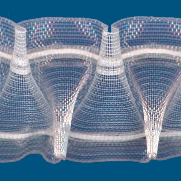 Smokband Meterware Smokband - weiß/transparent (4,20cm)