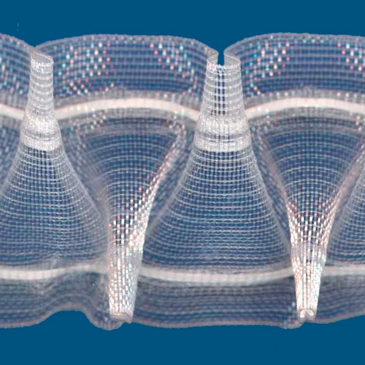 Smokband Meterware Smokband - weiß/transparent (4,20cm)