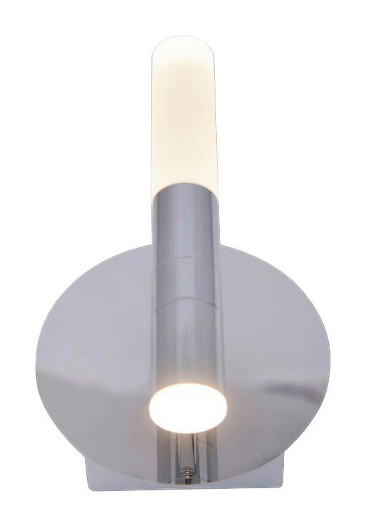 Näve Leuchten LED Wandleuchte NV1278642 Chrom Stahl Glas H/D: ca. 19x13 cm 1 Brennstellen
