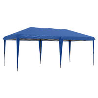 Outsunny Faltpavillon blau Polyester-Mischgewebe B/H/L: ca. 295x265x585 cm Faltpavillon - blau (585,00/295,00/265,00cm) - Outsunny