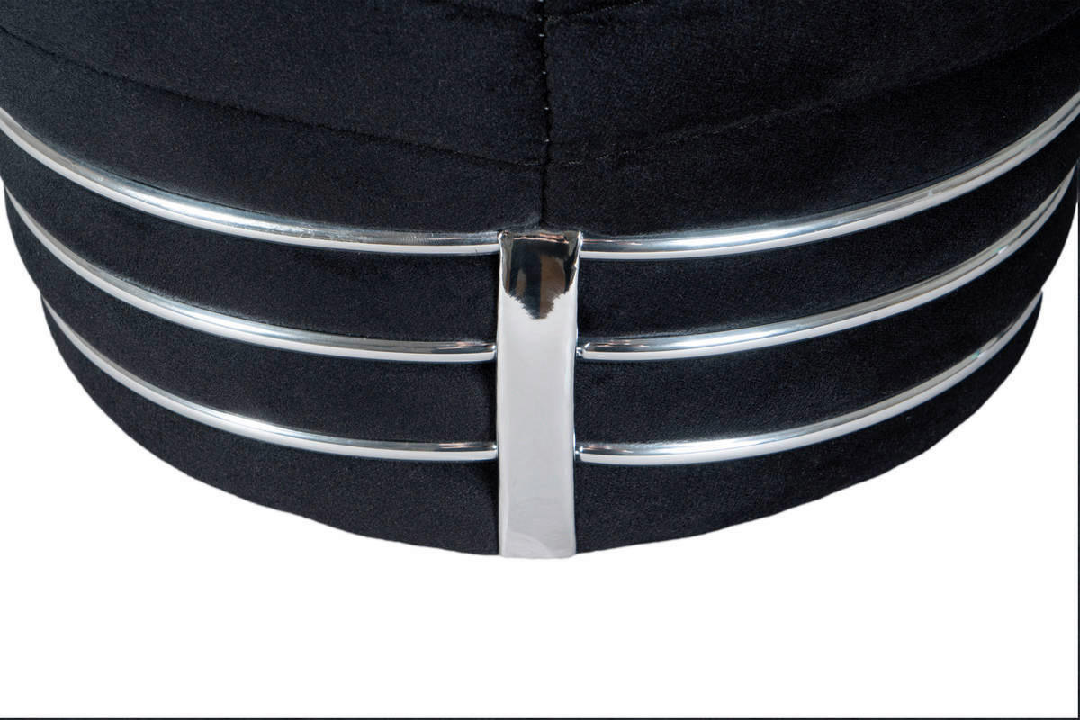 360 Living Hocker Doric 300 schwarz Graphit H/D: ca. 50x42 cm Doric 300 - schwarz/Graphit (42,00/50,00cm) - 360 Living