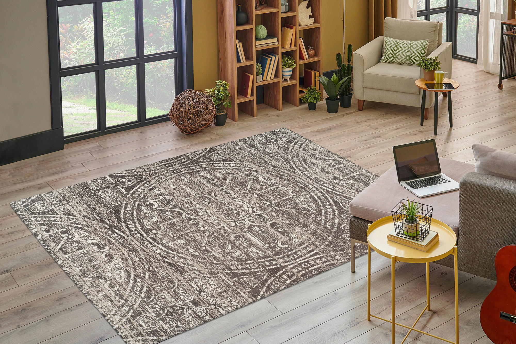 Kayoom Flachflorteppich Davis 425 grau B/H/L: ca. 80x1,2x150 cm Davis 425 - grau (150,00/80,00/1,20cm) - Kayoom