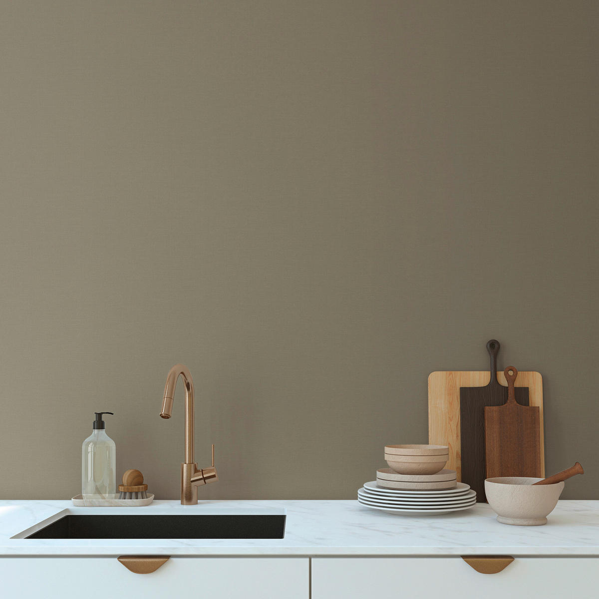 A.S.Creation Vliestapete khaki B/H/D: ca. 53x1005x8,3 cm Vliestapete - khaki (8,30/1005,00cm) - A.S.Creation