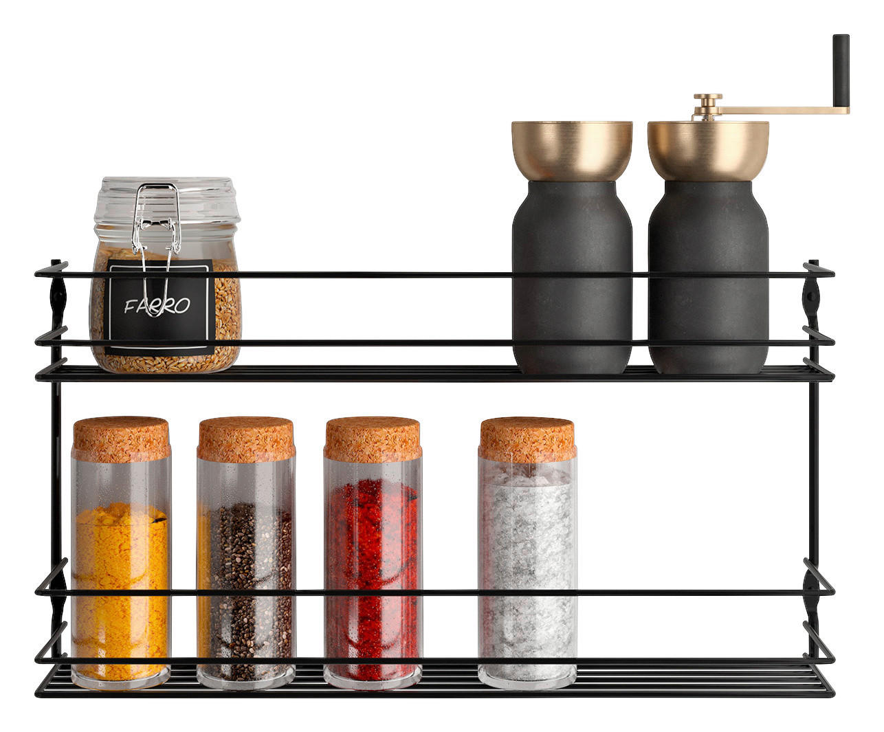 Thumbnail - Metaltex Haushaltshelfer schwarz Stahl B/H/L: ca. 36,4x19x8 cm