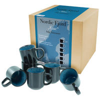 CreaTable Kaffeebecher Nordic Fjord Blue blau Steinzeug Nordic Fjord Blue - blau - CreaTable