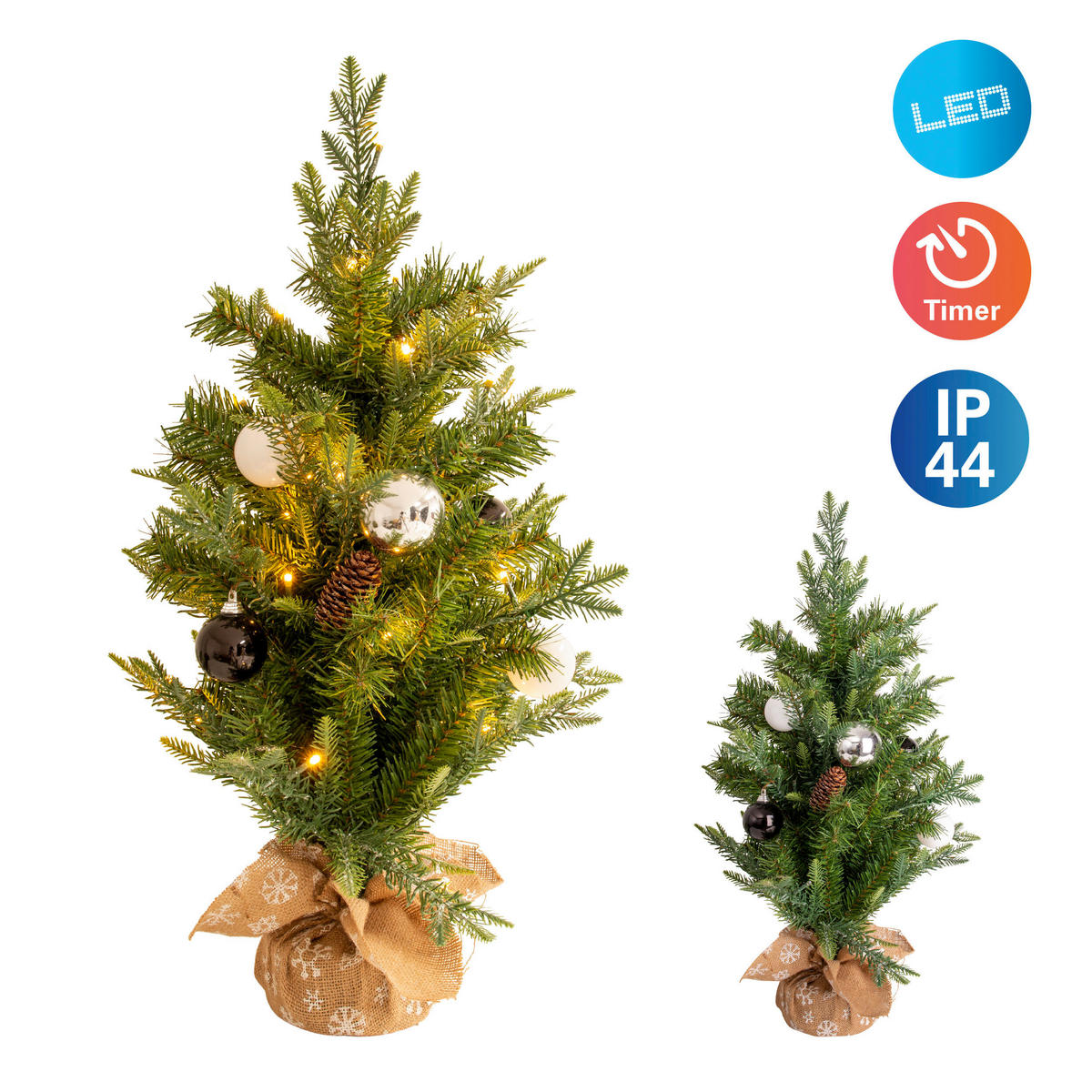 Näve Leuchten LED-Baum LED-Weihnachtsbaum - grün (49,00/70,00/49,00cm) - Näve Leuchten