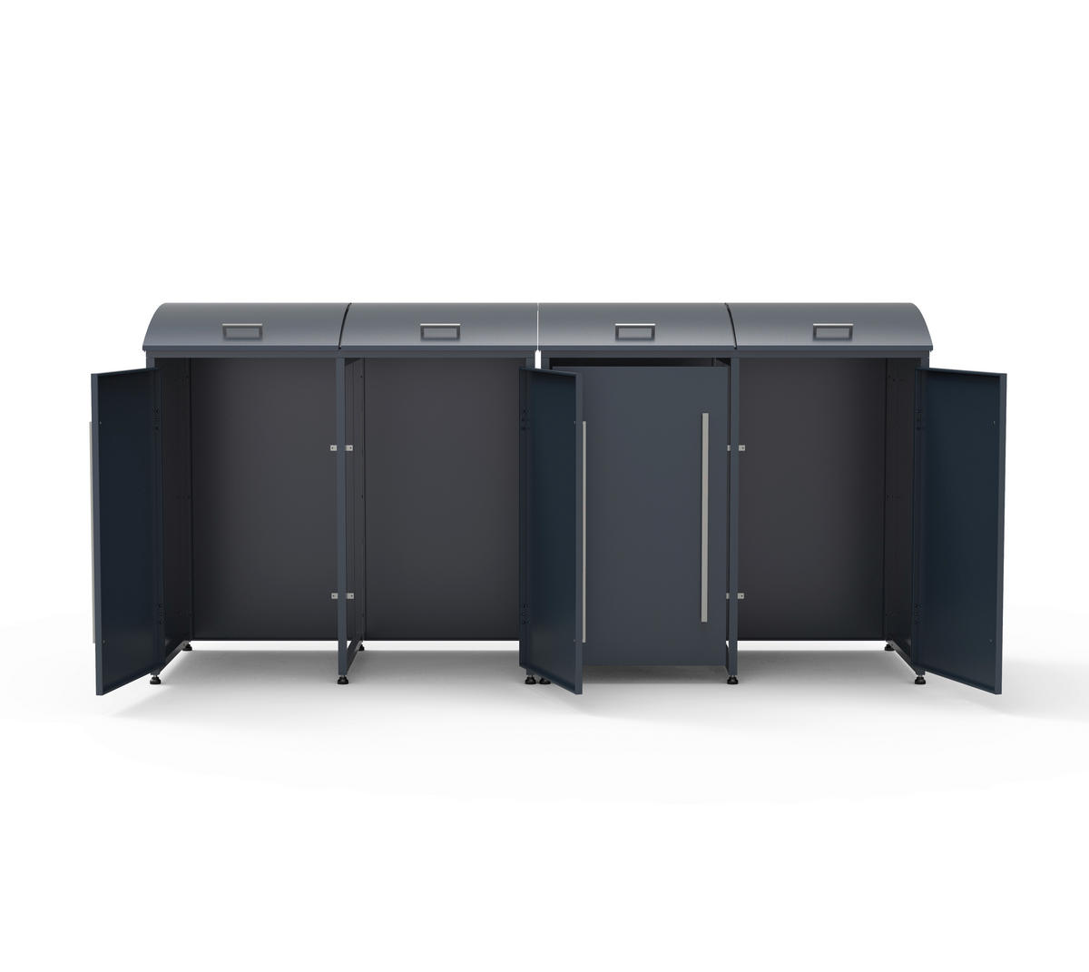 Westmann Mülltonnenbox Moderna anthrazit B/H/L: ca. 278x135x83 cm Moderna - anthrazit (83,00/278,00/135,00cm) - Westmann