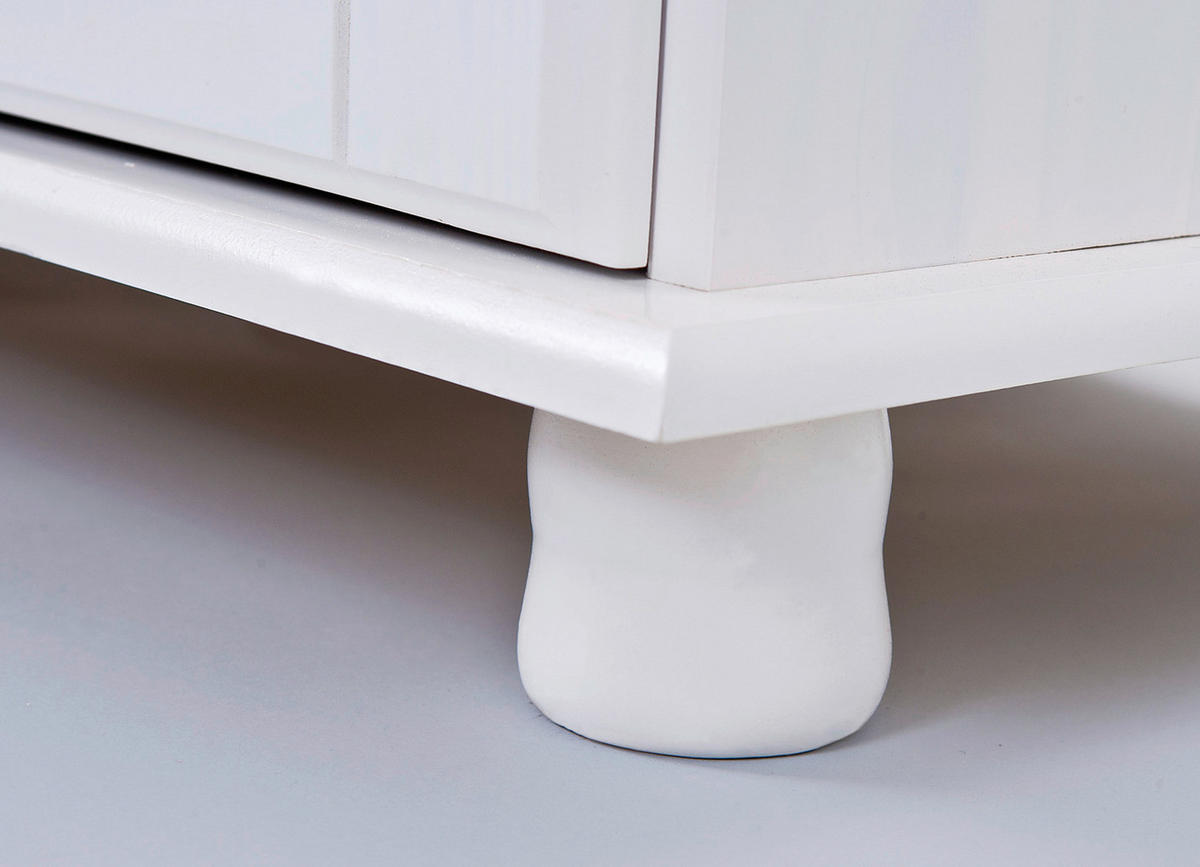 Vitrine Valencia weiß lackiert Kiefer B/H/T: ca. 88x198x43 cm Valencia - weiß (88,00/198,00/43,00cm) - Inter Link