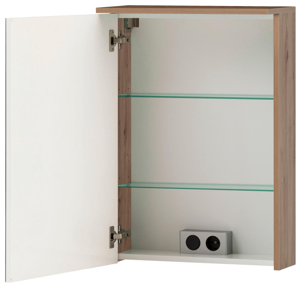 Spiegelschrank Jesper Eiche Artisan Nachbildung weiß matt B/H/T: ca. 50,4x72,3x15,9 cm Jesper - Eiche/weiß (50,40/72,30/15,90cm) - Möbelpartner