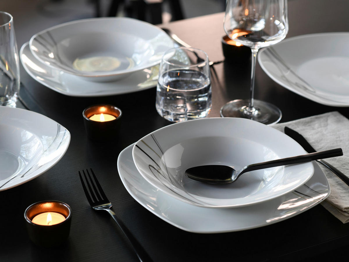 CreaTable Tafelservice Amelie multicolor Porzellan 12 tlg. Amelie - multicolor - CreaTable