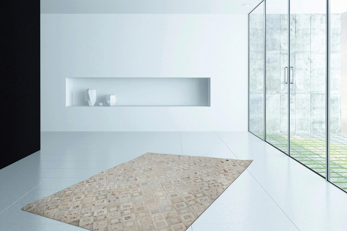 360Living Teppich Dazzle elfenbein B/L: ca. 120x170 cm Dazzle - Chrom/elfenbein (120,00/170,00cm) - 360Living