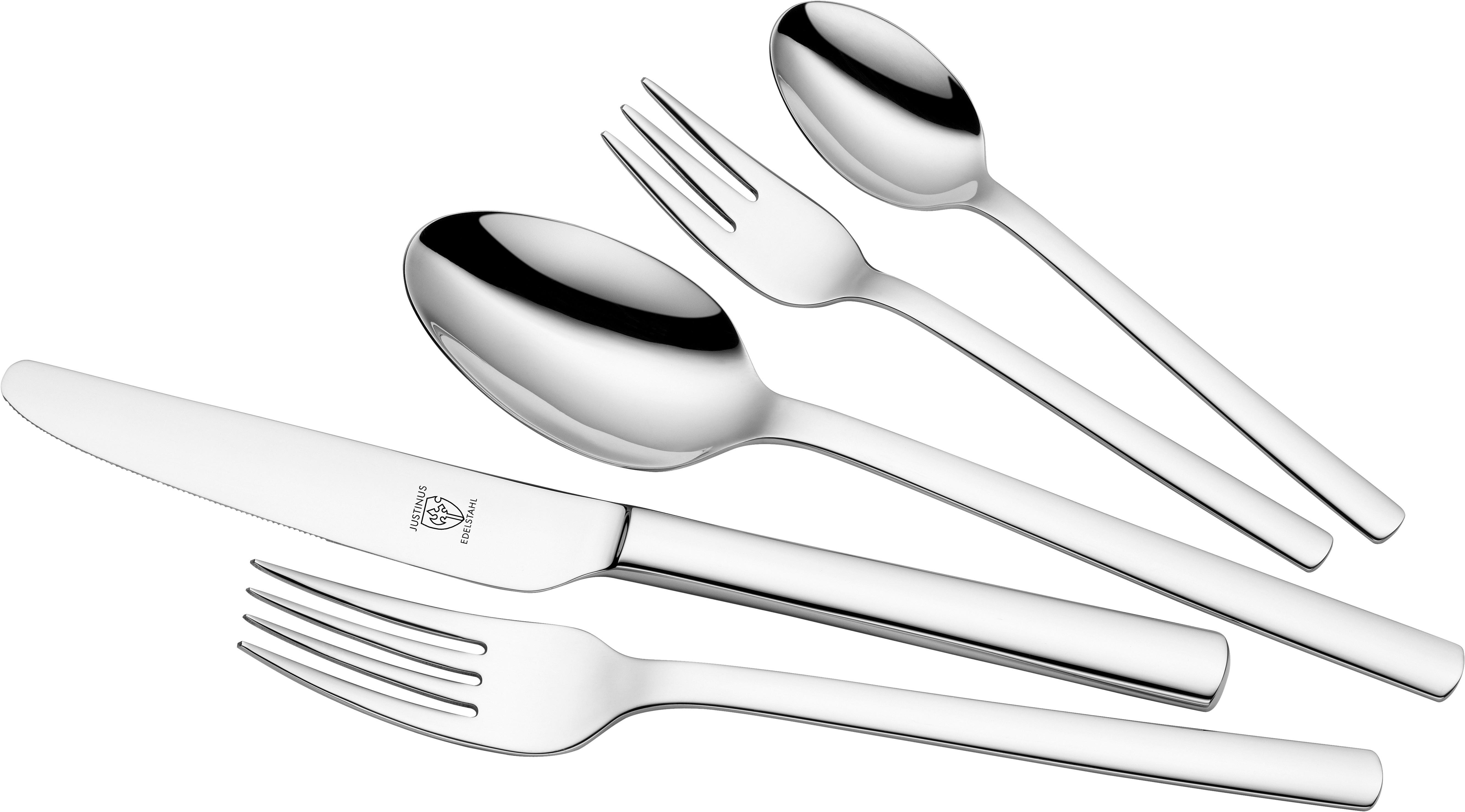 JUSTINUS Besteckset silber Edelstahl 30 tlg. Besteckset_Alpha_30tlg. - silber - JUSTINUS