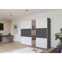 Kleiderschrank Oslo Alpinweiß grau B/H/T: ca. 261x210x59 cm Oslo - Alpinweiß/grau (261,00/210,00/59,00cm)