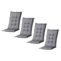 Madison Auflage Panama grau Polyester B/H/L: ca. 123x8x50 cm 4er Set Panama - grau (50,00/123,00/8,00cm) - Madison