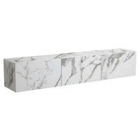 Lowboard weiß Marmor Optik B/H/T: ca. 160x30x30 cm TV & Lowboard - weiß (160,00/30,00/30,00cm) - Wohnling