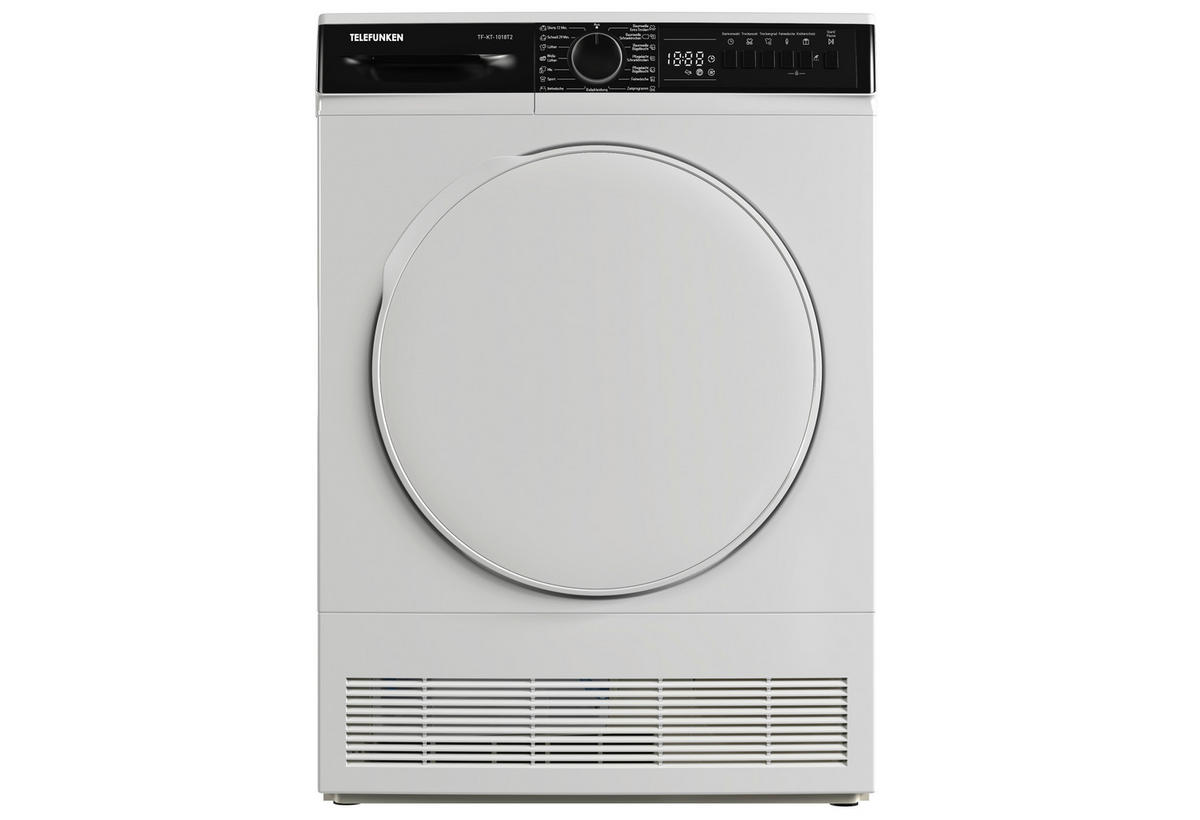 Telefunken Kondenstrockner TF-KT-1018T2 weiß B/H/T: ca. 56x85x60 cm ca. 8 kg Kondenstrockner TF-KT-1018T2 - weiß (56,00/85,00/60,00cm) - TELEFUNKEN