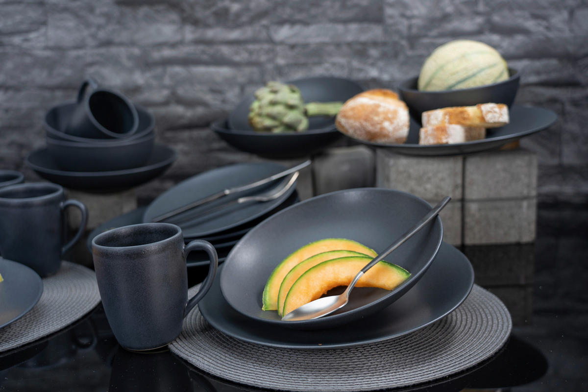 CreaTable Kombiservice Soft Touch schwarz Stein 20 tlg. Soft Touch - schwarz - CreaTable