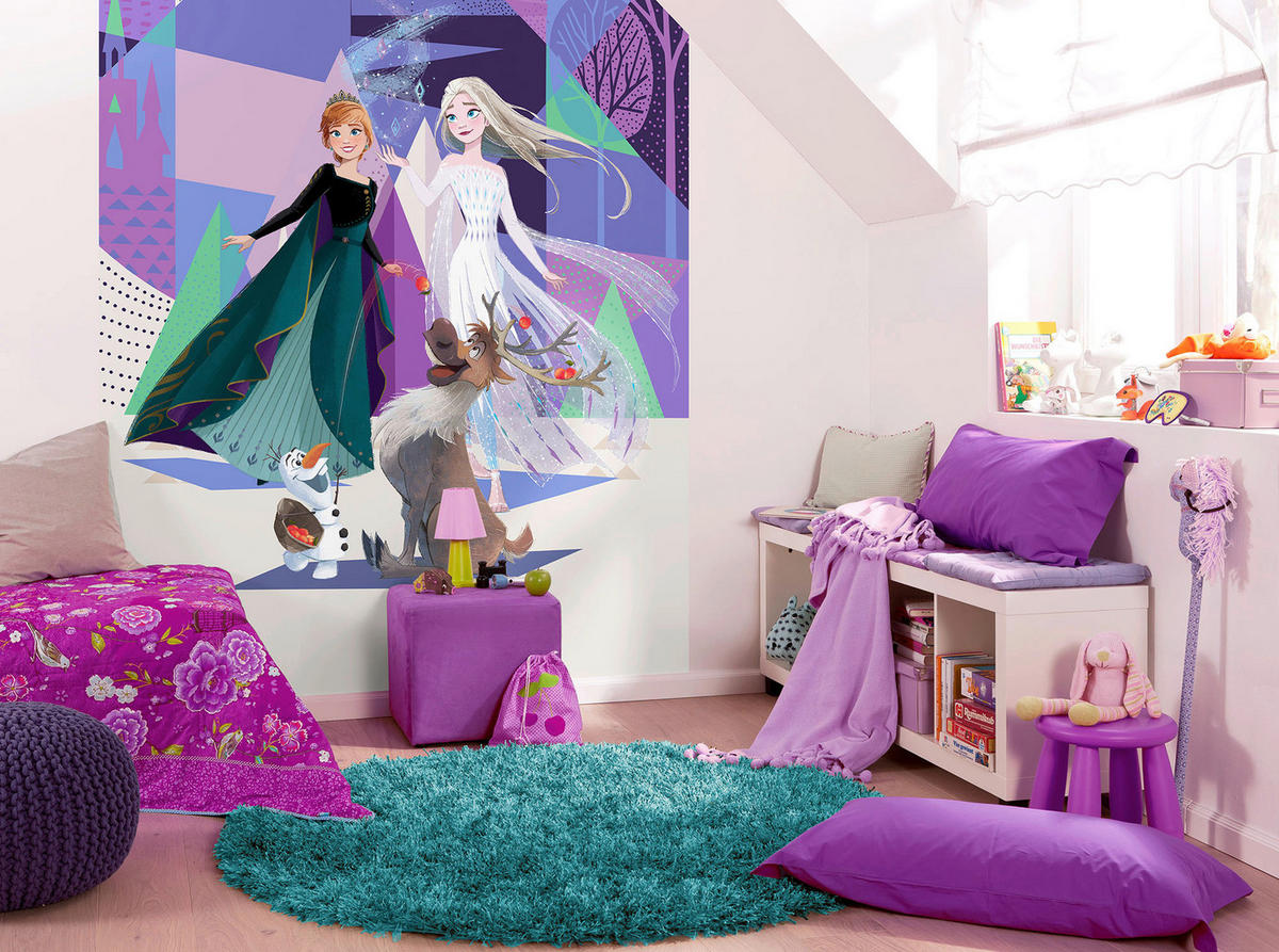Komar Fototapete Frozen Abstract Arendelle IADX4-059 Frozen lila B/H: ca. 200x280 cm Frozen Abstract Arendelle IADX4-059 - lila (200,00/280,00cm) - Komar