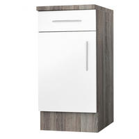 Unterschrank Judith weiß Hochglanz B/H/T: ca. 40x82x57 cm Judith - weiß/silber (40,00/82,00/57,00cm) - Menke