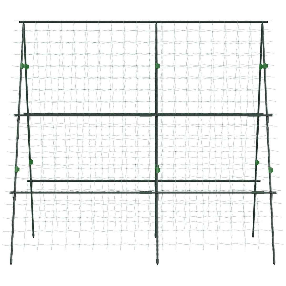 Outsunny Trellis-Rankhilfe mit Stahlrahmen grün B/H/L: ca. 100x180x180 cm Trellis-Rankhilfe_mit_Stahlrahmen - grün (180,00/100,00/180,00cm) - Outsunny