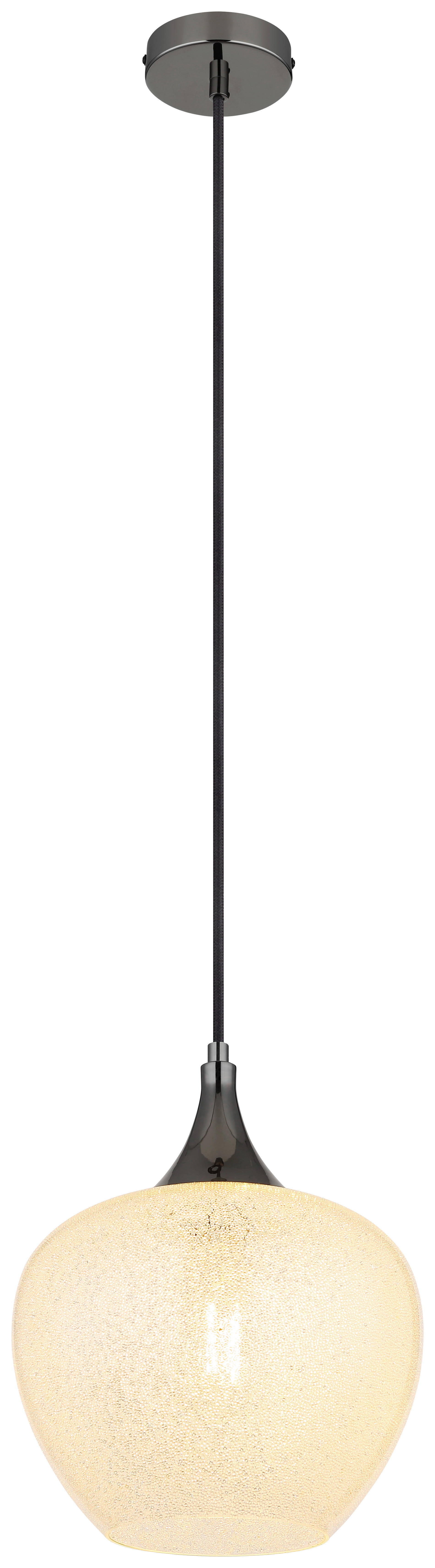 GLOBO Pendelleuchte MAXY 15548HK klar schwarz Chrom Acryl Metall H/D: ca. 120x24 cm E27 1 Brennstellen MAXY - klar/schwarz (24,00/120,00cm) - GLOBO