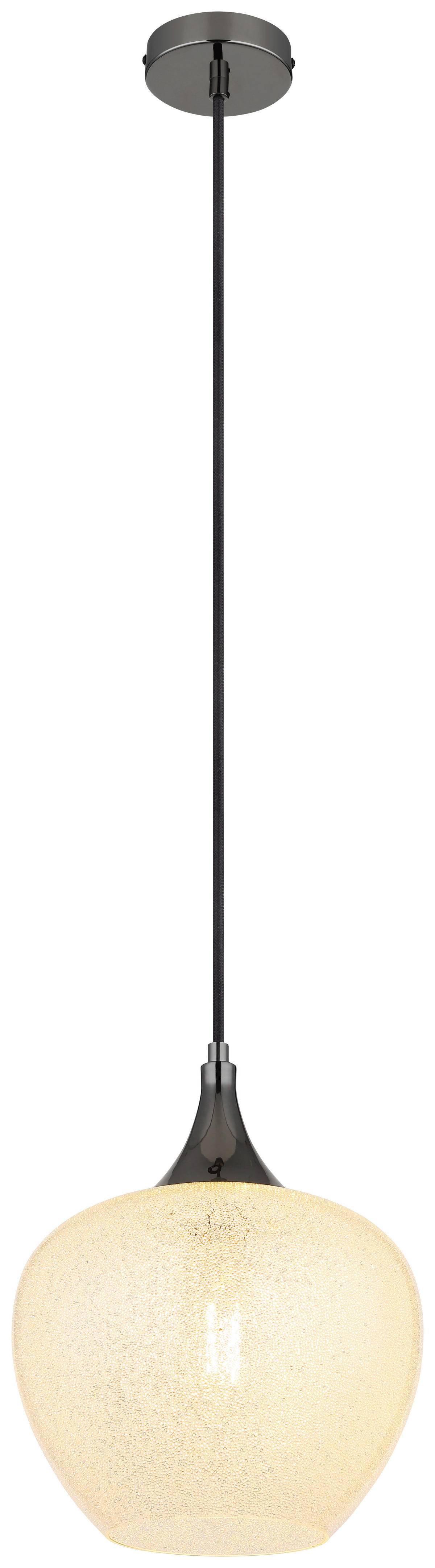 GLOBO Pendelleuchte MAXY 15548HK klar schwarz Chrom Acryl Metall H/D: ca. 120x24 cm E27 1 Brennstellen MAXY - klar/schwarz (24,00/120,00cm) - GLOBO